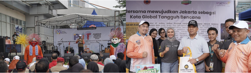 The commemoration of the Pameran Jakarta Tangguh by Regional Disaster Management Agency (BPBD) DKI Jakarta (1) United Tractors’ Booth in Pameran Jakarta Tangguh (2). 