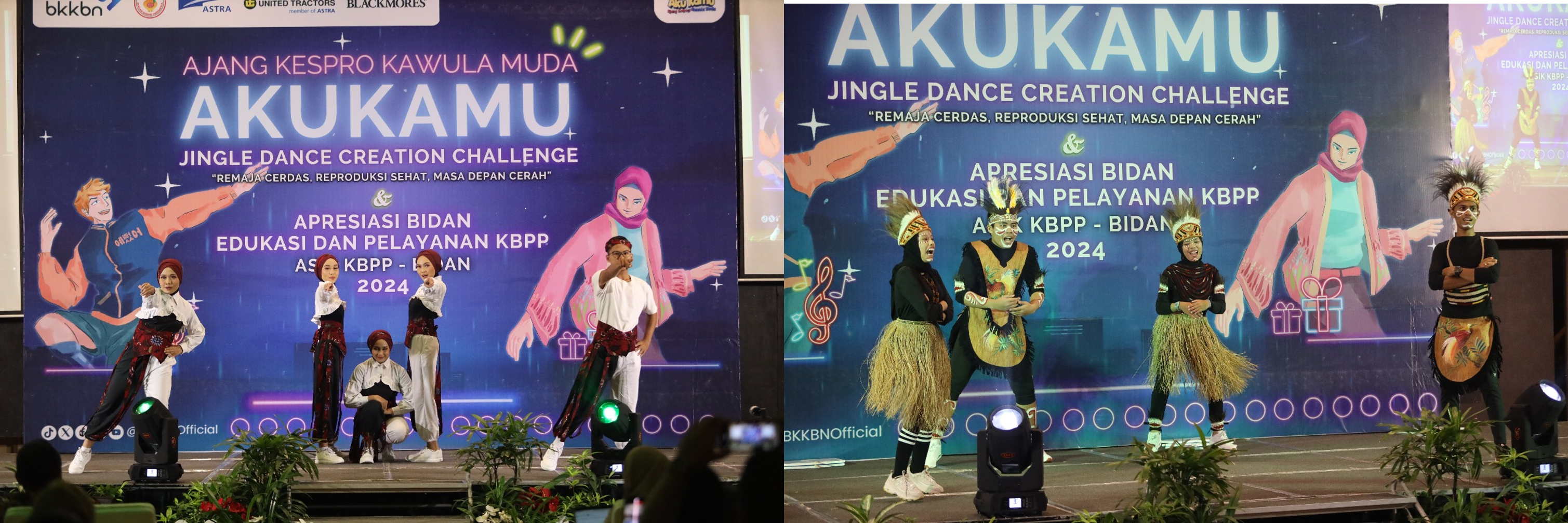 The appearance of the Jingle Dance Creation Challenge Finalists in the 2024 Kespro Kawula Muda Event (AKUKAMU).