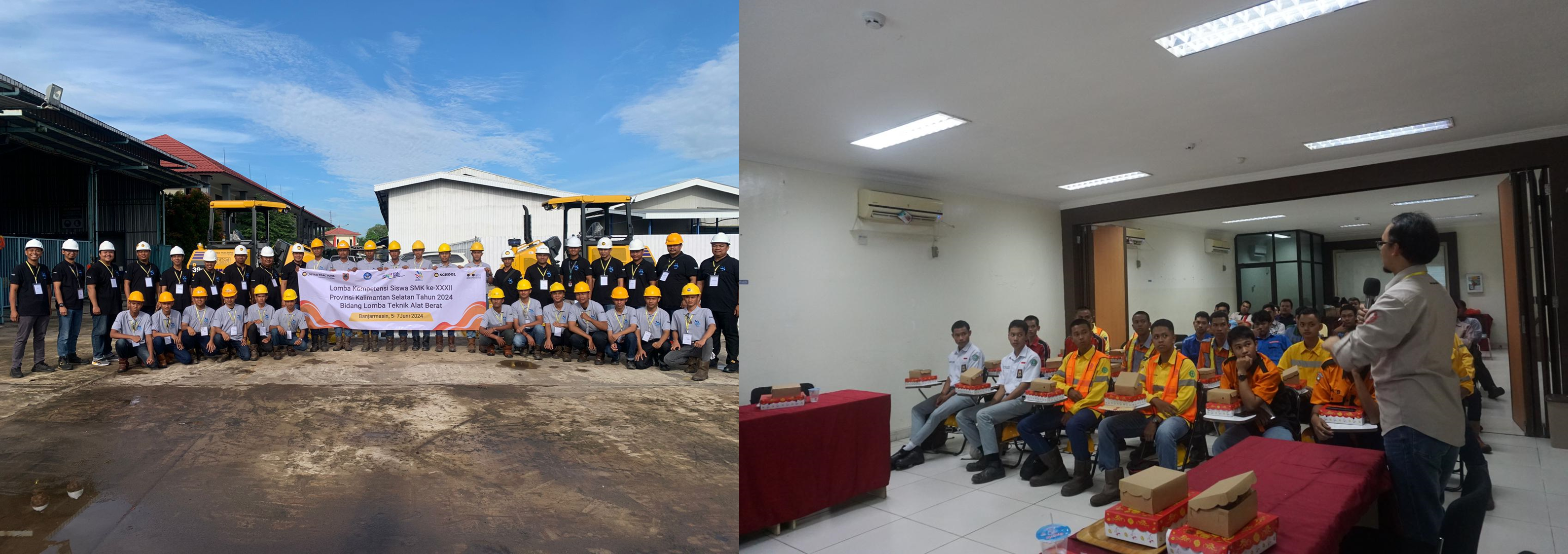 The Kalimantan Province Heavy Equipment Student  Skills Competition (LKS) was implemented at the United Tractors Banjarmasin Branch.