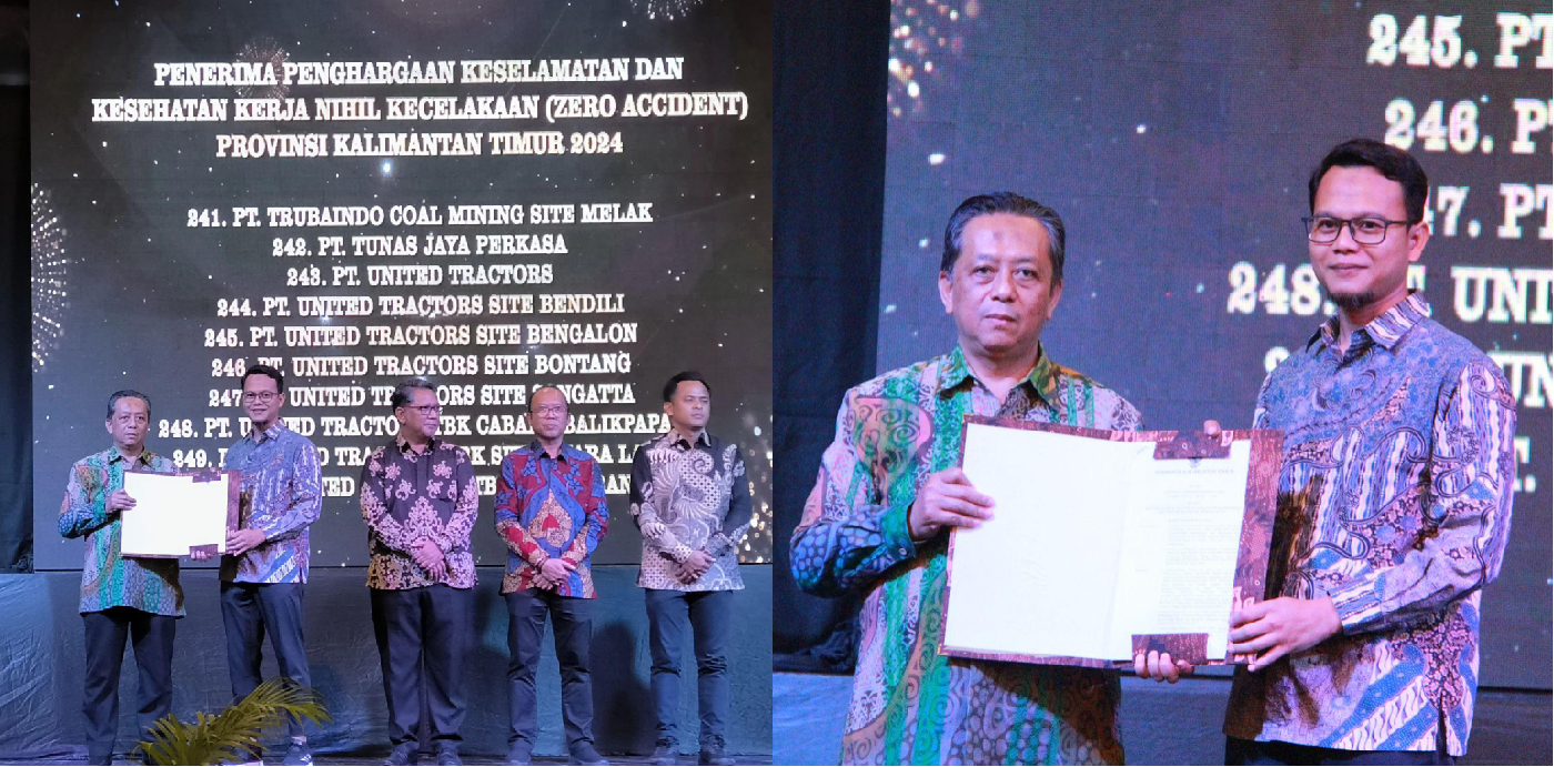 UT and PAMA successfully won the Zero Accident Award from East Kalimantan Province.