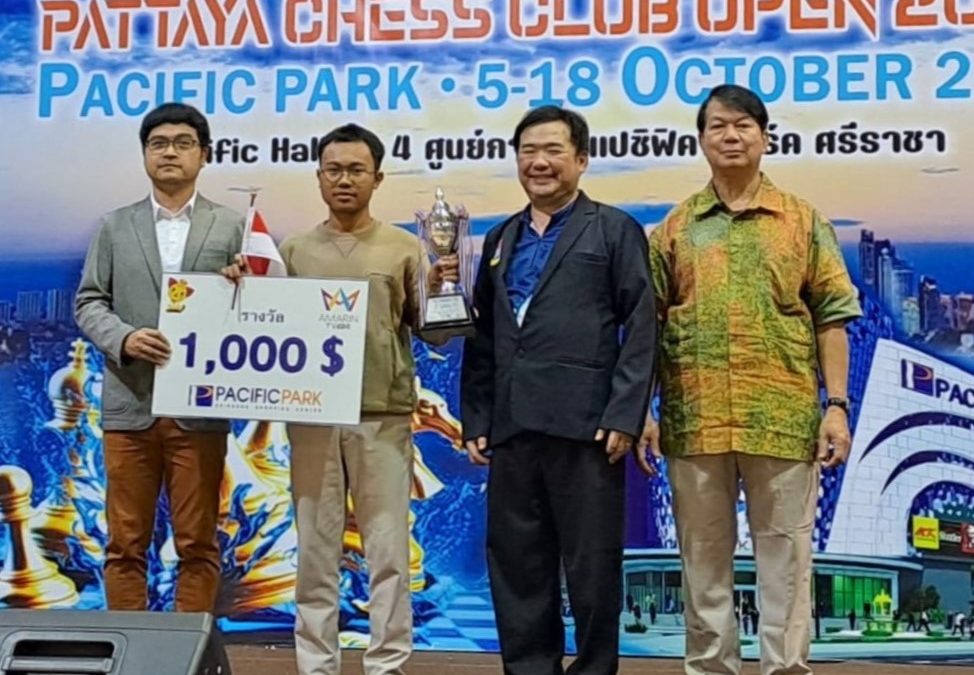 Closer to Grandmaster Title, United Tractors’ Chess Athlete IM Aditya Bagus Arfan Wins Two Trophies at 2024 Pattaya Open Chess