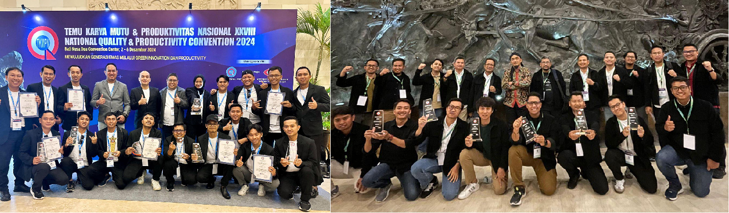 KPP Mining won eight awards at the 28th National Quality and Productivity Meeting (TKMPN) 2024 (left photo). Turangga Resources receives four awards at TKMPN XXVIII 2024 at the Bali Nusa Dua Convention Center (right photo).